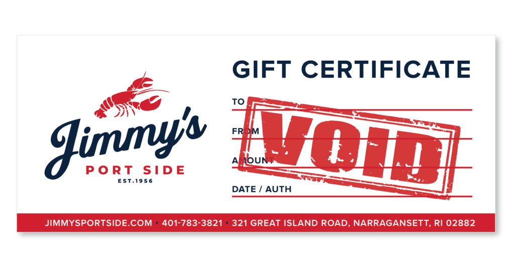 Gift Cards Jimmy's Port Side